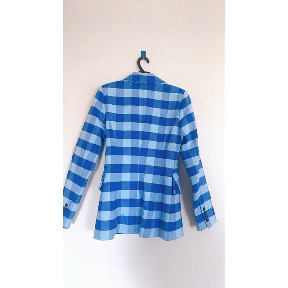 Smythe Lounge Blazer in Tonal Blue Check US4 - Picture 8 of 11